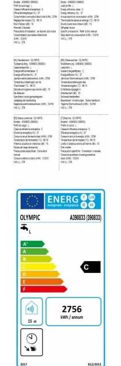 Sale OLYMPIC Chauffe-eau électrique vertical 200L