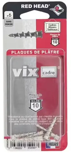 Best RED HEAD Chevilles autoforeuse PP Vis cadre (x6)