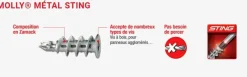 Discount MOLLY Chevilles sans-perçage sting Ø4x39mm + vis (x10)
