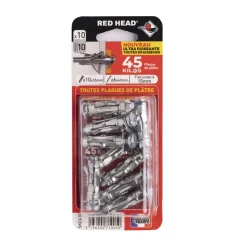Hot RED HEAD 10 chevilles SUPERKLIX Ø10x35mm + vis TR 6x40mm