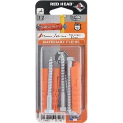 Online RED HEAD Chevilles Ztech Ø12x60 mm + tirefonds Ø8x70 mm (x4)