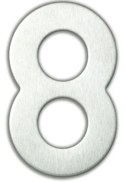 Online Chiffre adhésif N°8 en acier inoxydable H.9,5 cm
