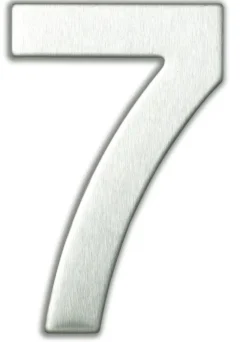 Best Chiffre adhésif N°7 en acier inoxydable H.9,5 cm