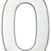 Outlet Chiffre adhésif N°0 en acier inoxydable H.9,5 cm