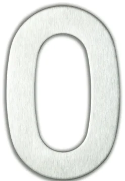 Outlet Chiffre adhésif N°0 en acier inoxydable H.9,5 cm