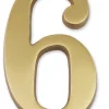 Best CHAPUIS Chiffre en laiton massif N°6 H.97mm