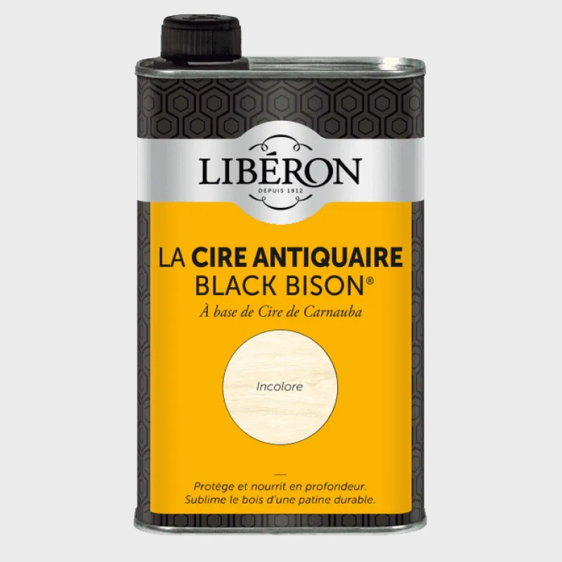 Clearance LIBERON Cire antiquaire Black Bison liquide incolore 0,5L LIBÉRON