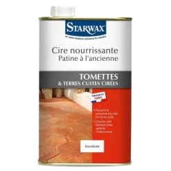 Sale STARWAX Cire nourrissante incolore tomettes/terre cuite cirée 1L