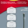 Sale 3M 4 clips câbles ronds transparents enlevables