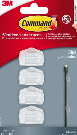Sale 3M 4 clips câbles ronds transparents enlevables