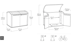 Best KETER Coffre de jardin en résine 2000L Store It Out Ultra