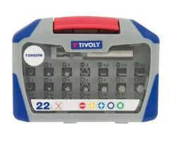 New TIVOLY Coffret embouts de vissage TORSION 22 pièces