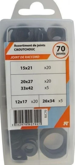 Clearance NOYON & THIEBAULT Coffret 70 Joints caoutchouc : 20x(12/15/20) + 5x26 + 5x33