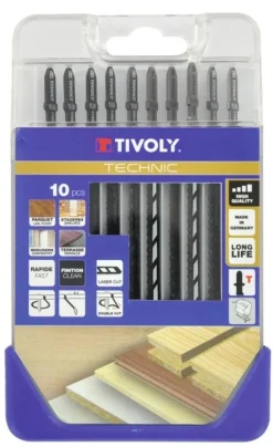 Sale TIVOLY Coffret 10 lames scie sauteuse pour bois att technic