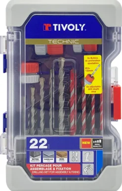 Sale TIVOLY Coffret 22 pièces Kit perçage pour assemblage+fixations