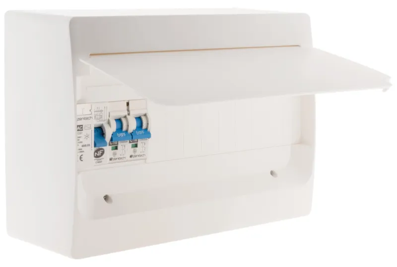 Online ZENITECH Coffret 1 rangée 13 modules équipé blanc