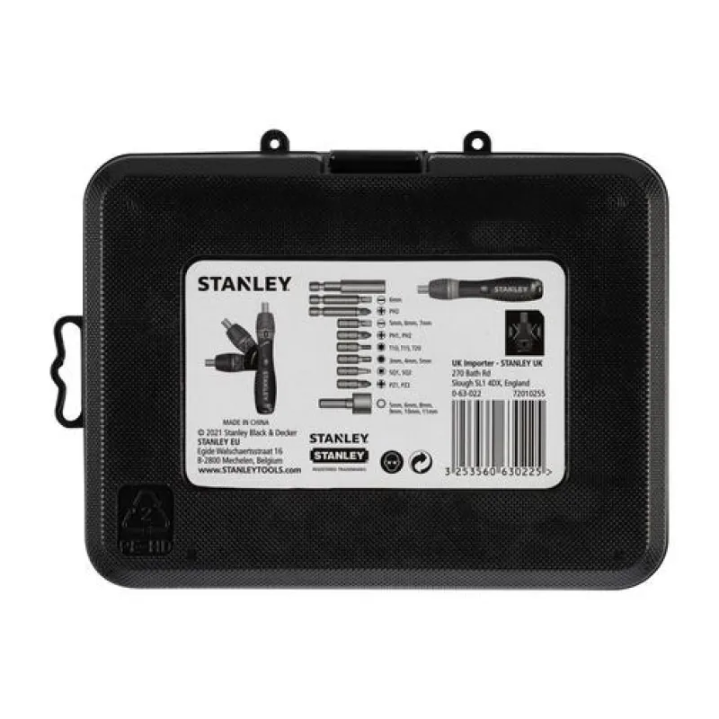 Hot STANLEY Coffret tournevis avec porte-embouts à cliquer 25 pièces