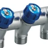 Online NOYON & THIEBAULT Collecteur robinet bleu M-F 20x27 - 3 départs Mâle 15x21