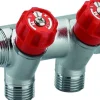 Hot NOYON & THIEBAULT Collecteur robinet rouge M-F 20x27 - 2 départs Mâle 15x21