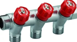 Online NOYON & THIEBAULT Collecteur robinet rouge M-F 20x27 - 3 départs Mâle 15x21