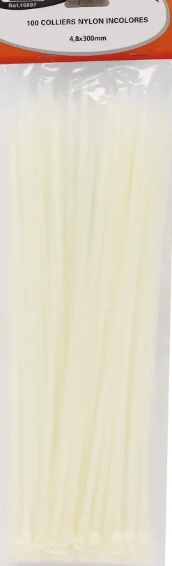 Online Collier nylon 4,8x300mm incolore (x100)