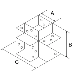 Sale SUKI Connecteur emboîtable 9x9 - 4 Directions 90°