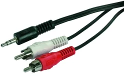 Hot Cordon audio FPE jack 3.5mm mâle stéréo / 2 RCA mâles - 10m