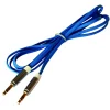 Cordon audio FPE Jack 3.5mm stéréo mâle/mâle - 1.5m - Bleu