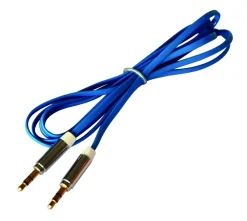 Cordon audio FPE Jack 3.5mm stéréo mâle/mâle - 1.5m - Bleu