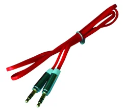 Best Cordon audio FPE Jack 3.5mm stéréo mâle/mâle - 0.75m - rouge