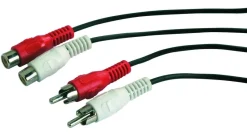 Outlet Cordon audio FPE 2 RCA mâles/2 RCA femelles - 5m