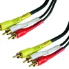 Discount Cordon audio vidéo FPE 3RCA mâles - 3m