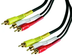 Discount Cordon audio vidéo FPE 3RCA mâles - 3m