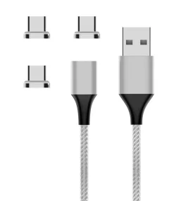 Hot Cordon FPE aimanté avec 3 embouts USB-C - 1m