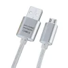 Cordon FPE micro USB argenté - 3m