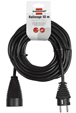 Online BRENNENSTUHL Cordon prolongateur fiche prise (2P+T 16A/230V) noir 10 M