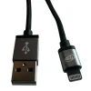 Cordon USB FPE Lightning MFI mâle / USB A mâle noir - 1m