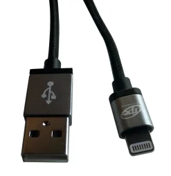 Cordon USB FPE Lightning MFI mâle / USB A mâle noir - 1m