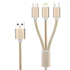 Outlet Cordon USB FPE Lightning / micro USB / type C doré - 1m