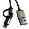 Outlet Cordon USB FPE Lightning / micro USB noir - 1m