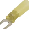 Hot Cosse à fourche isolée thermorétractable jaune M5 (x10)