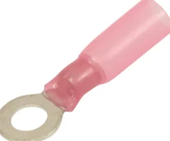 Clearance Cosse à oeil isolée thermorétractable rouge M5 (x10)