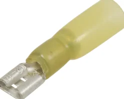 Cosse plate femelle isolée thermo jaune 6,3x0,8mm (x10)