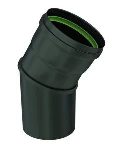 Sale TEN Coude BR 45° noir mat Ø80mm + joint viton
