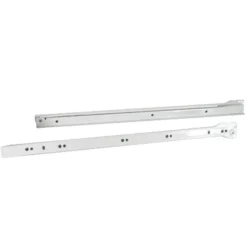 Clearance Coulisse à galets fixation sous tiroir 500mm blanc (x2)