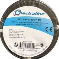 ELECTRALINE Couronne film Ho7 5M Noir
