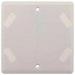 Outlet ZENITECH Couvercle carré 100x100mm avec vis blanc