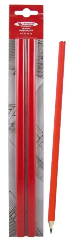Clearance TALIAPLAST Crayon de charpentier rouge 30cm (x2)