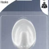 Sale 3M Crochet adhésif ovale en plastique blanc grand modèle