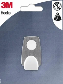 Online 3M Crochet adhésif rond bi-matière argent/blanc petit modèle